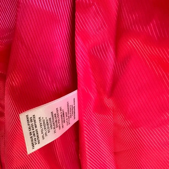 Trina Turk Pink and Red Blazer Structured Plaid Jacket 6 - Picture 6 of 7